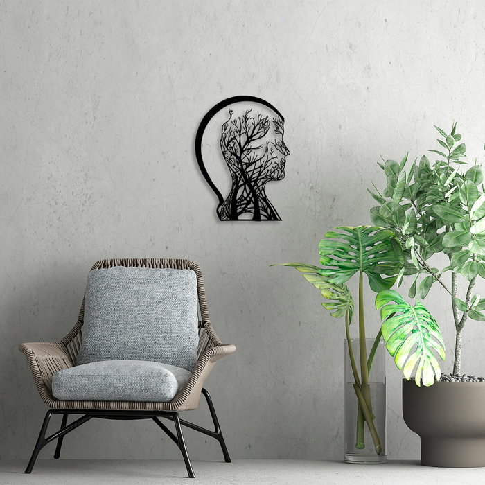 Wallity Tree Man - 322 Escultura de Pared de Metal Negra Wallity Tree Man - 322 Escultura de Pared de Metal Negra